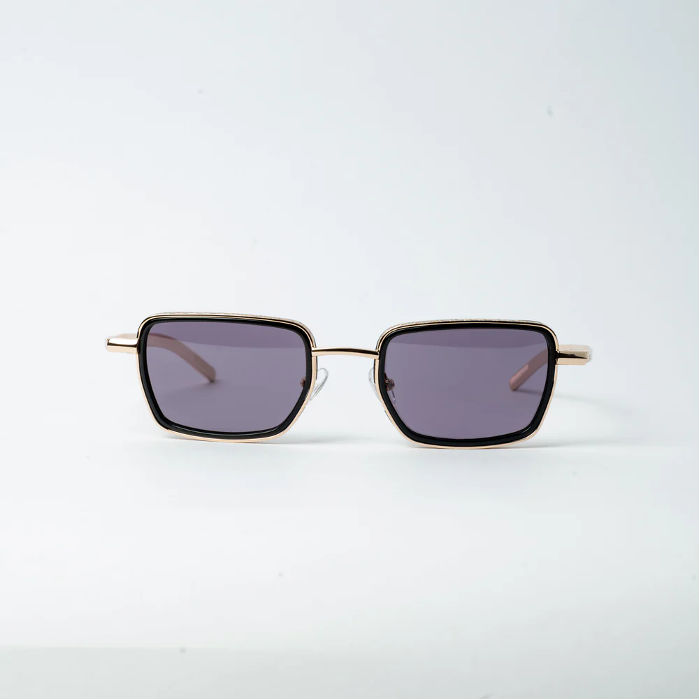 VAYO Ember Polarized Rectangular Sunglass Black