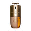 Clarins Double Serum Foundation bottle with a gold-toned top and translucent lower section containing beige and amber liquids