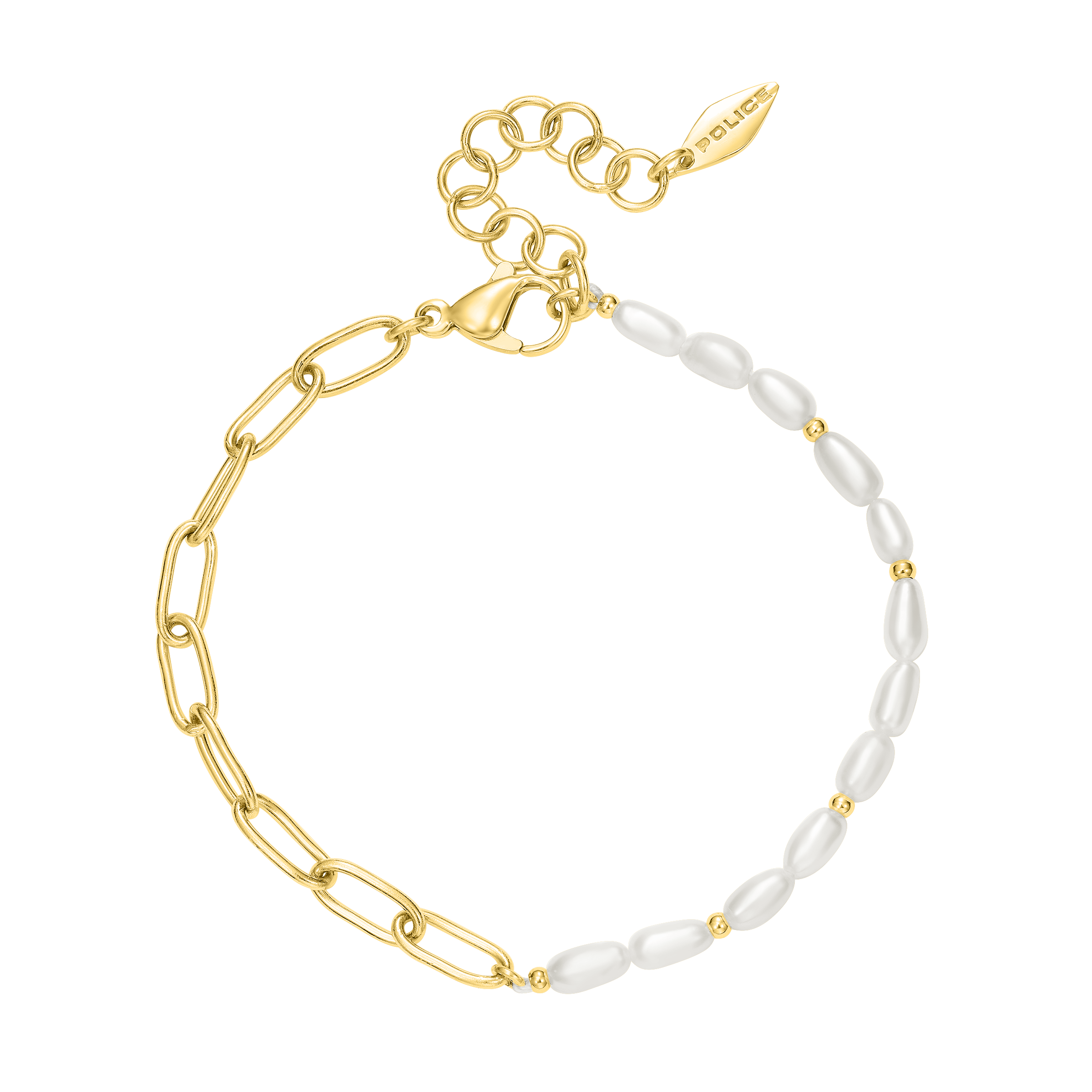 Police Ayara Pearl Beads & Links Bracelet