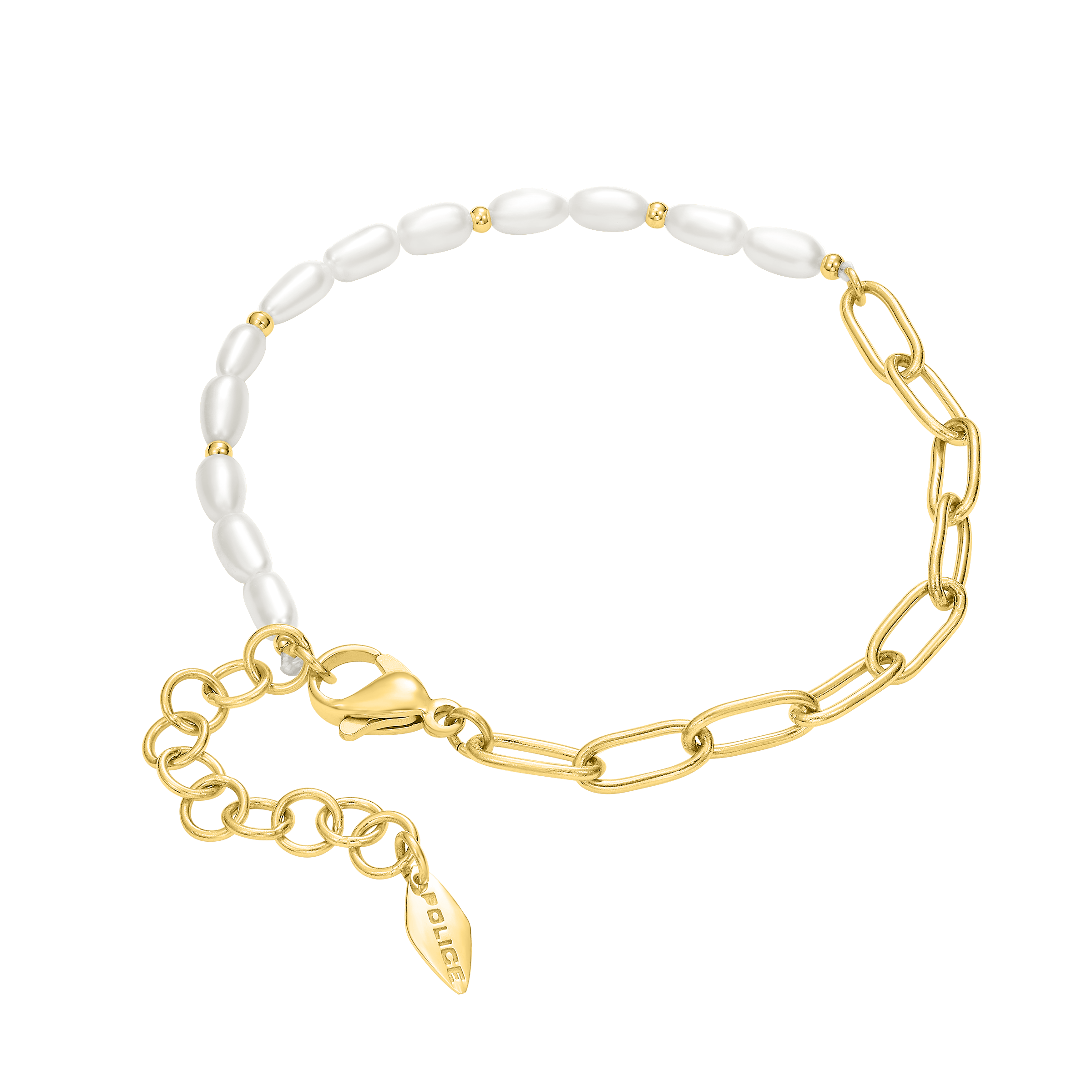 Police Ayara Pearl Beads & Links Bracelet