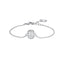 Luca Barra Ladies Tennis Bracelet in Stainless Steel with Crystals and Zirconia