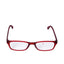 B+D Unisex Red Rectangular Reading Glasses with Clear Lenses — Order Online Today.