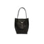 Front view of the BY FAR Kayla shoulder bag in black lambskin leather featuring a slouchy hobo silhouette, dual tubular straps, and a silver-tone chain toggle closure against a neutral background.