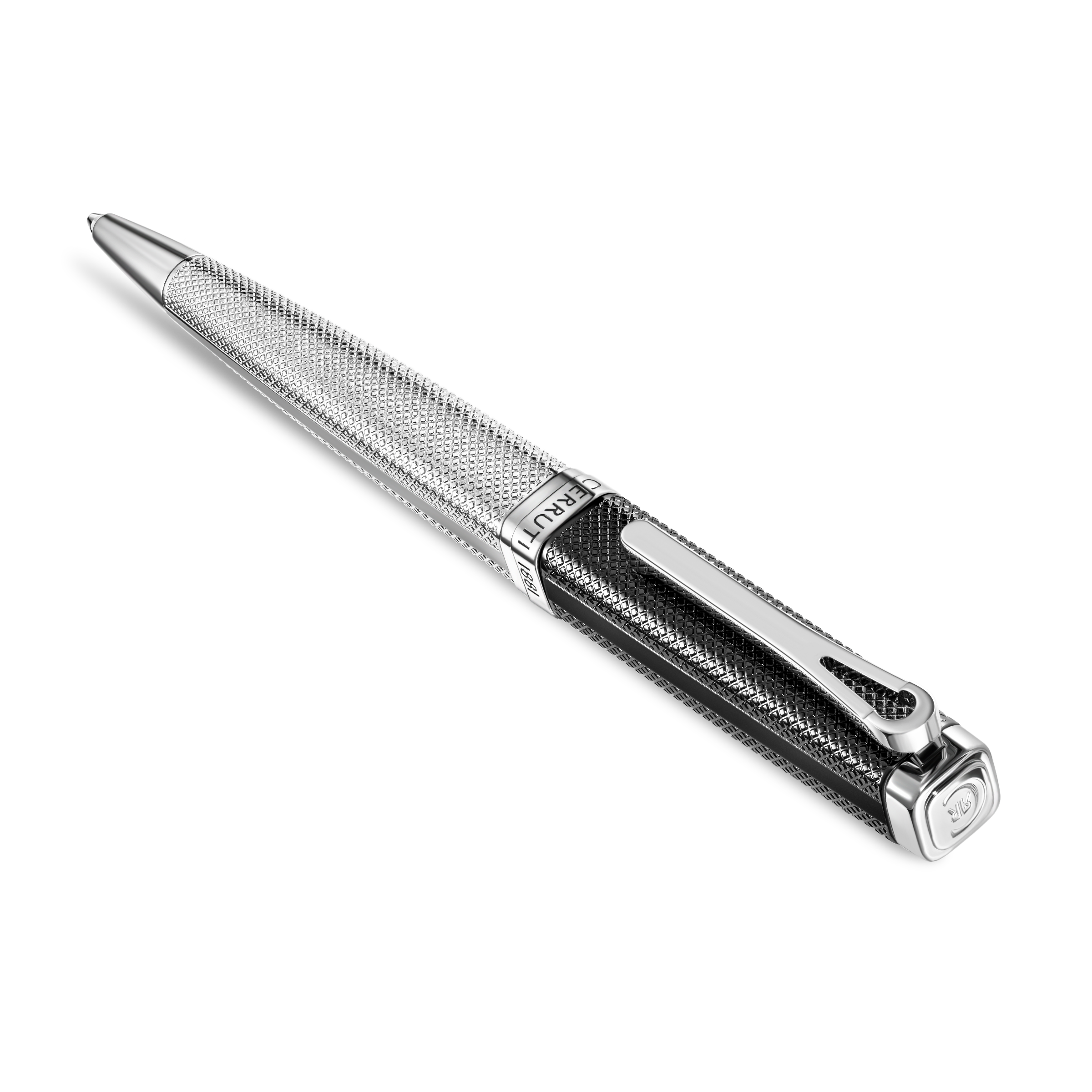 Cerruti Enzo Square Black & Stainless Steel Pen