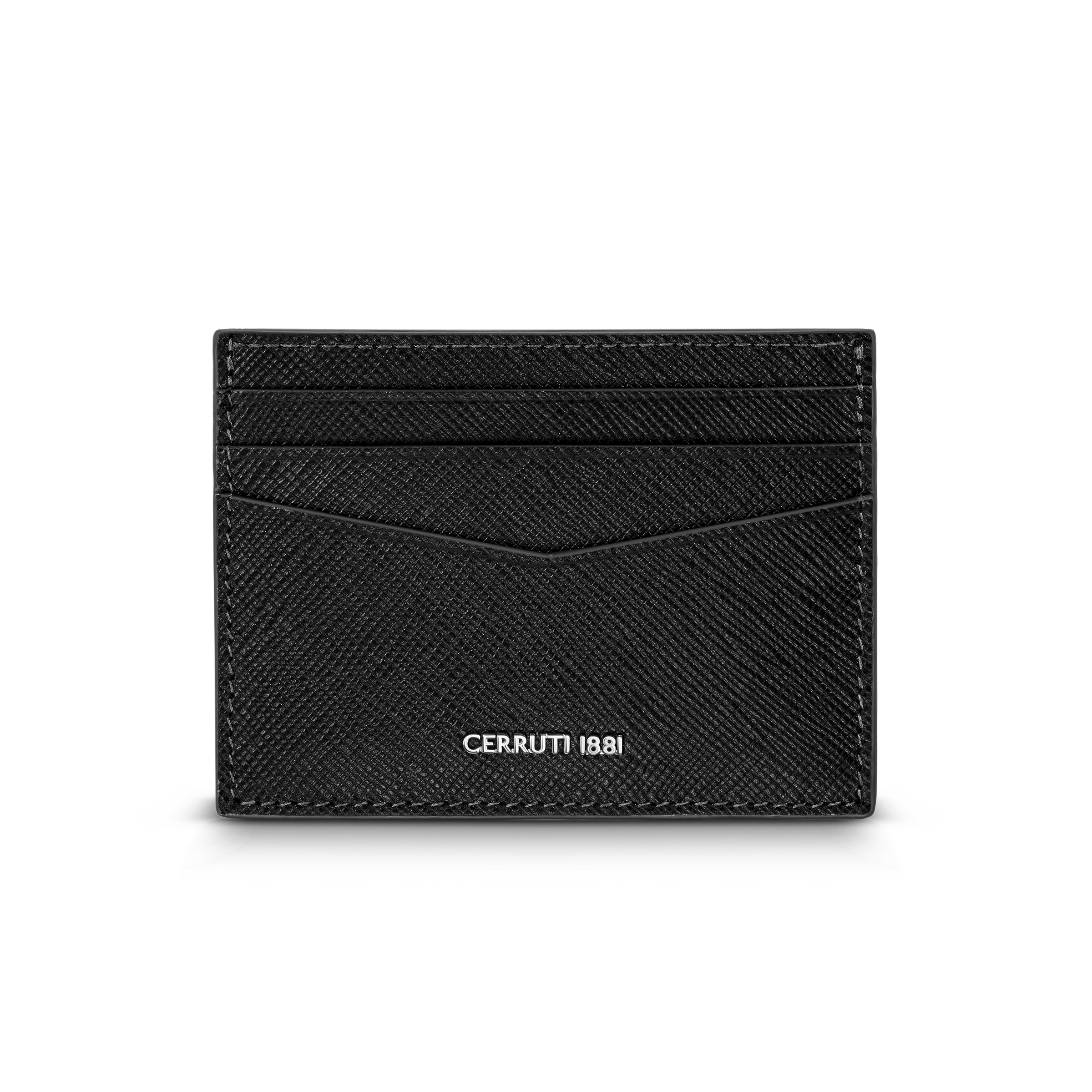 Cerruti Gents Card Holder In Genuine Leather Black