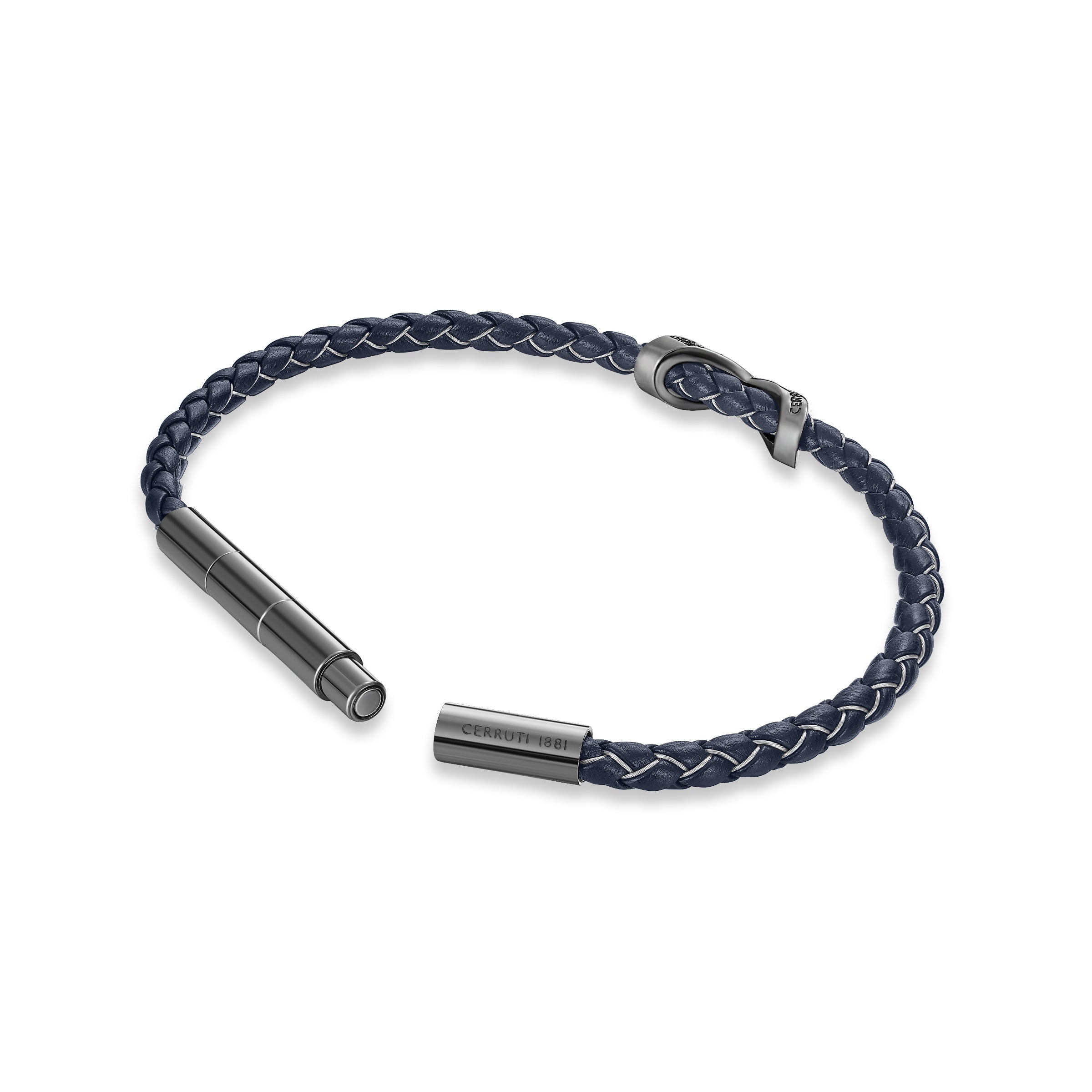 FRANCO IP GUN NAVY LEATER BRACELET