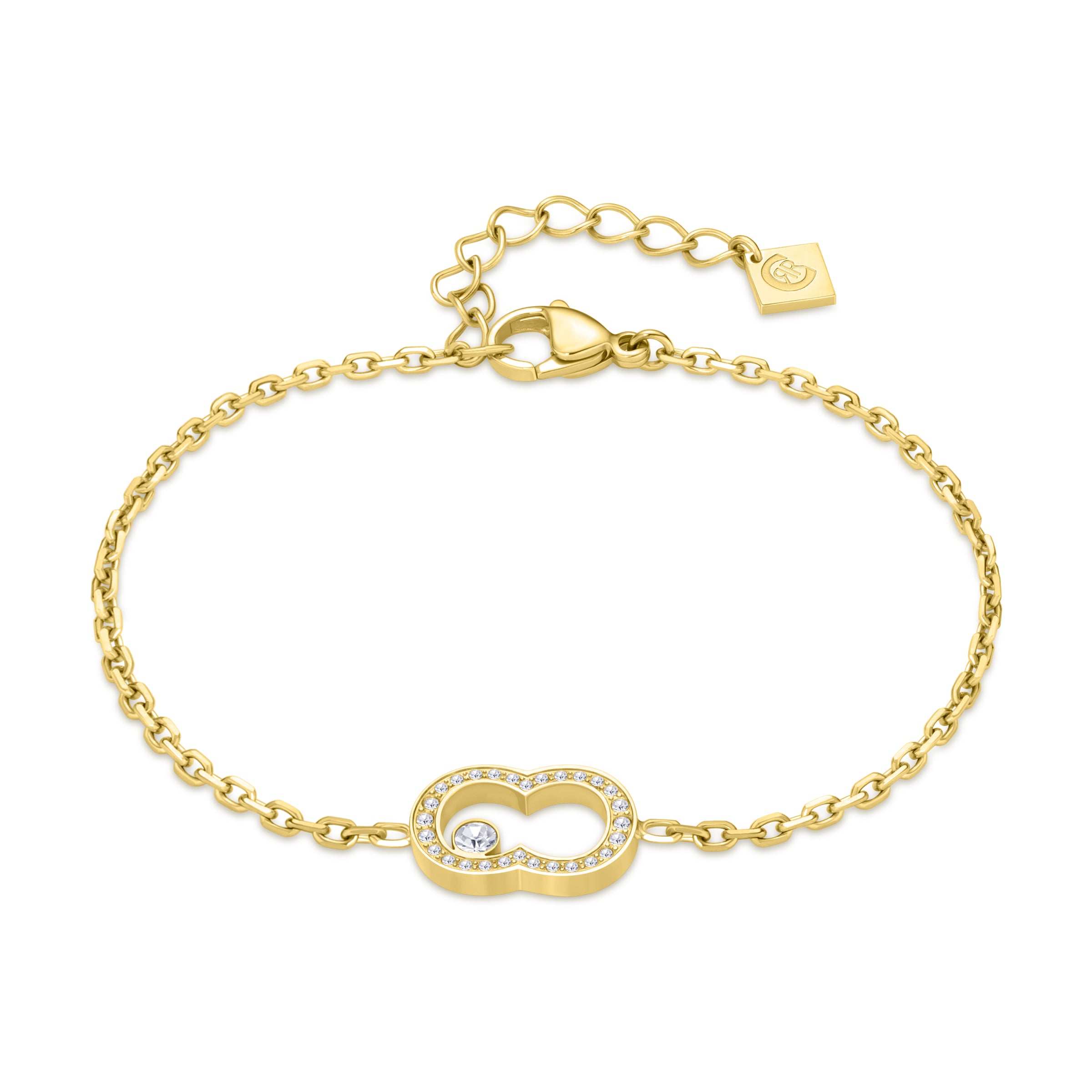 CERRUTI BIANCA GP CRYSTALS C LOGO BRACELET