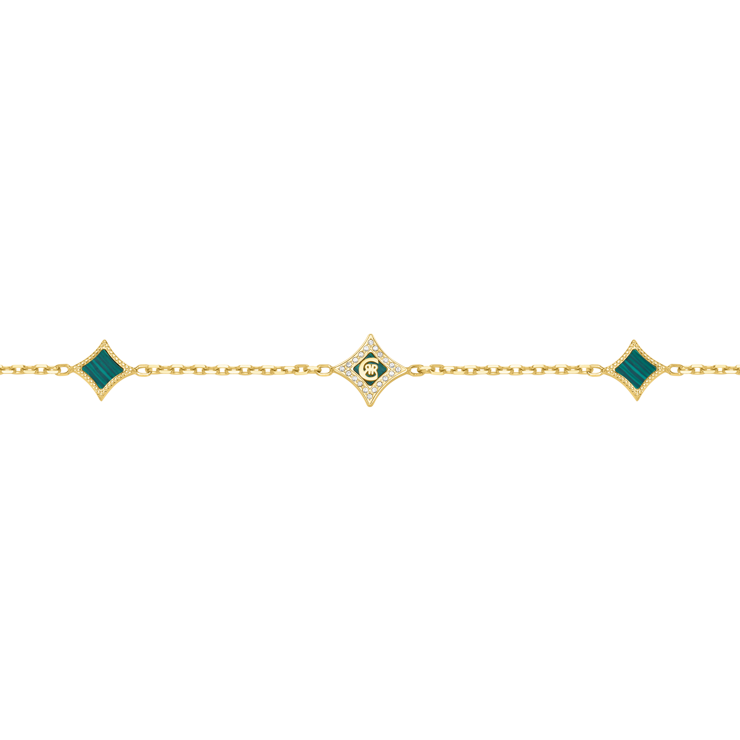 CERRUTI SILVIA GP MALACHITE MOTIF BRACELET