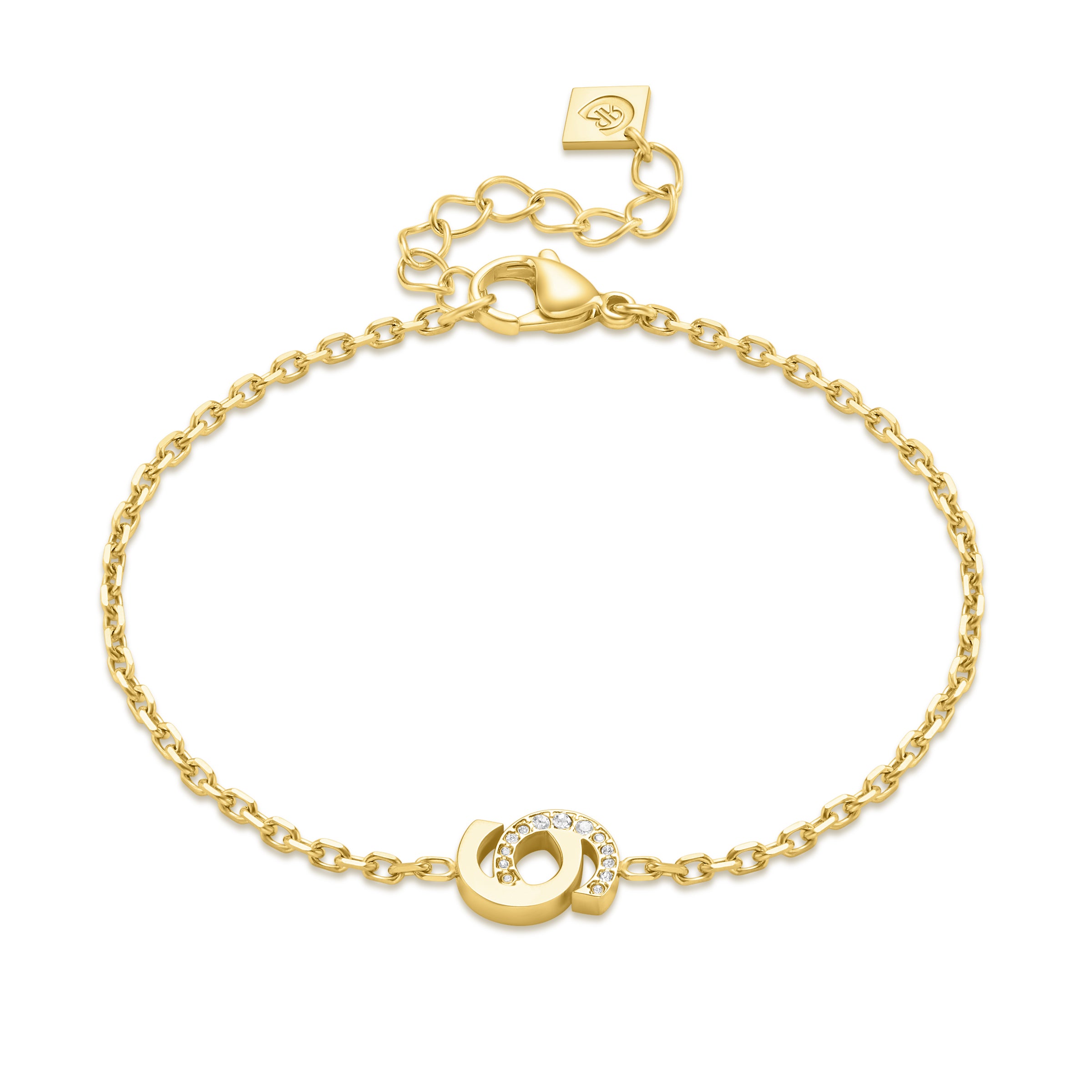 CERRUTI ELISA GP CRYSTALS CHAIN C LOGO BRACELET