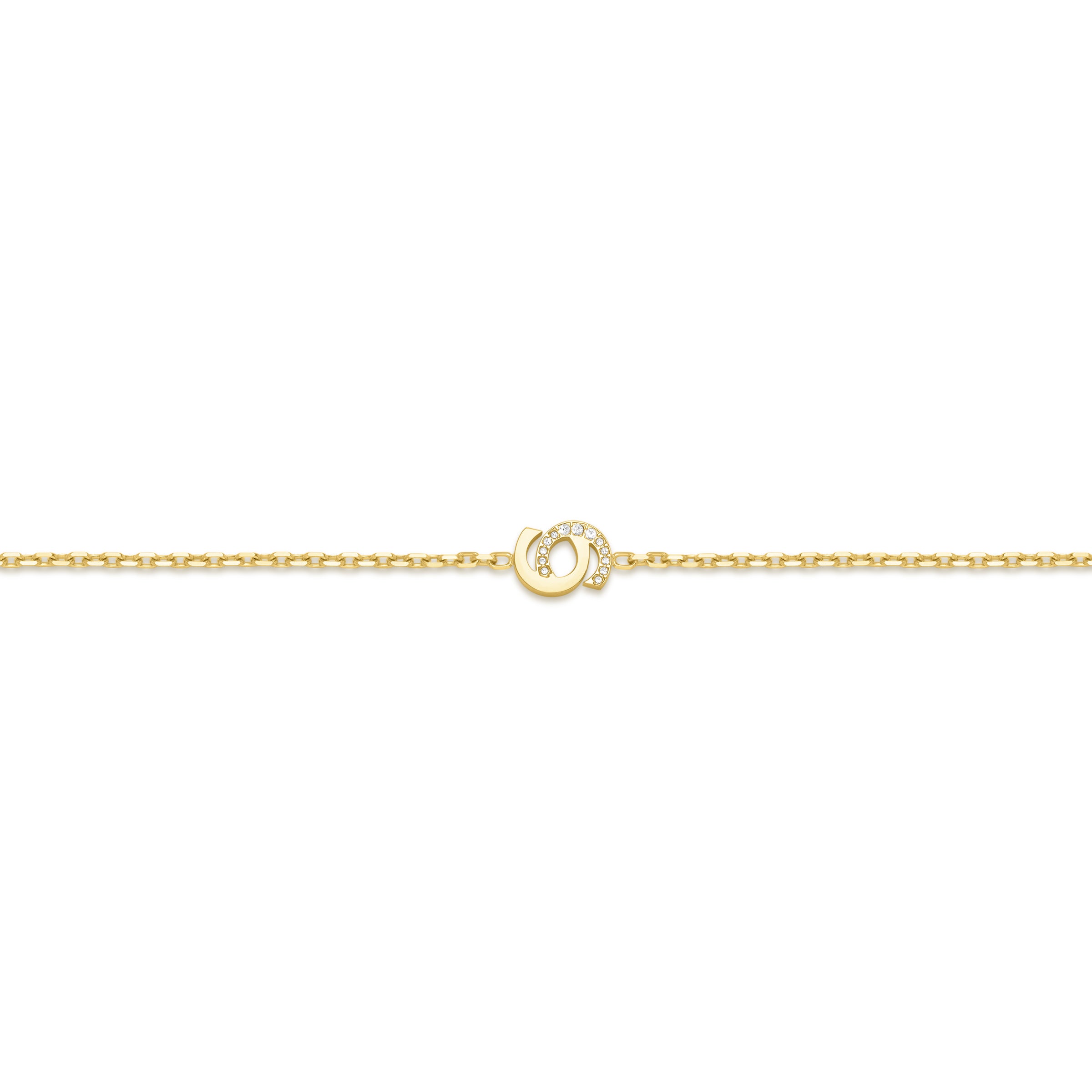 CERRUTI ELISA GP CRYSTALS CHAIN C LOGO BRACELET