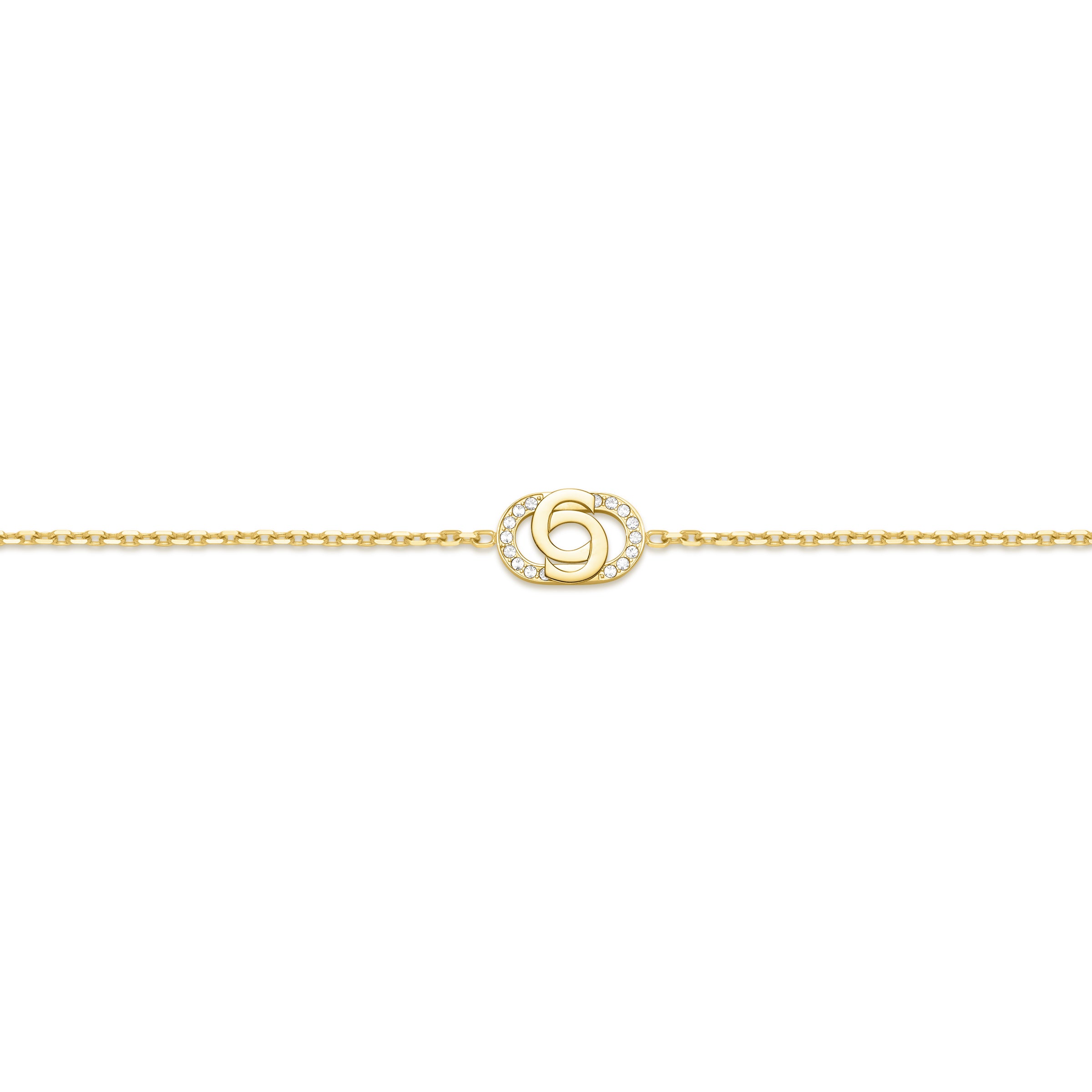 CERRUTI ELISA GP CRYSTALS DOUBLE C LOGO BRACELET