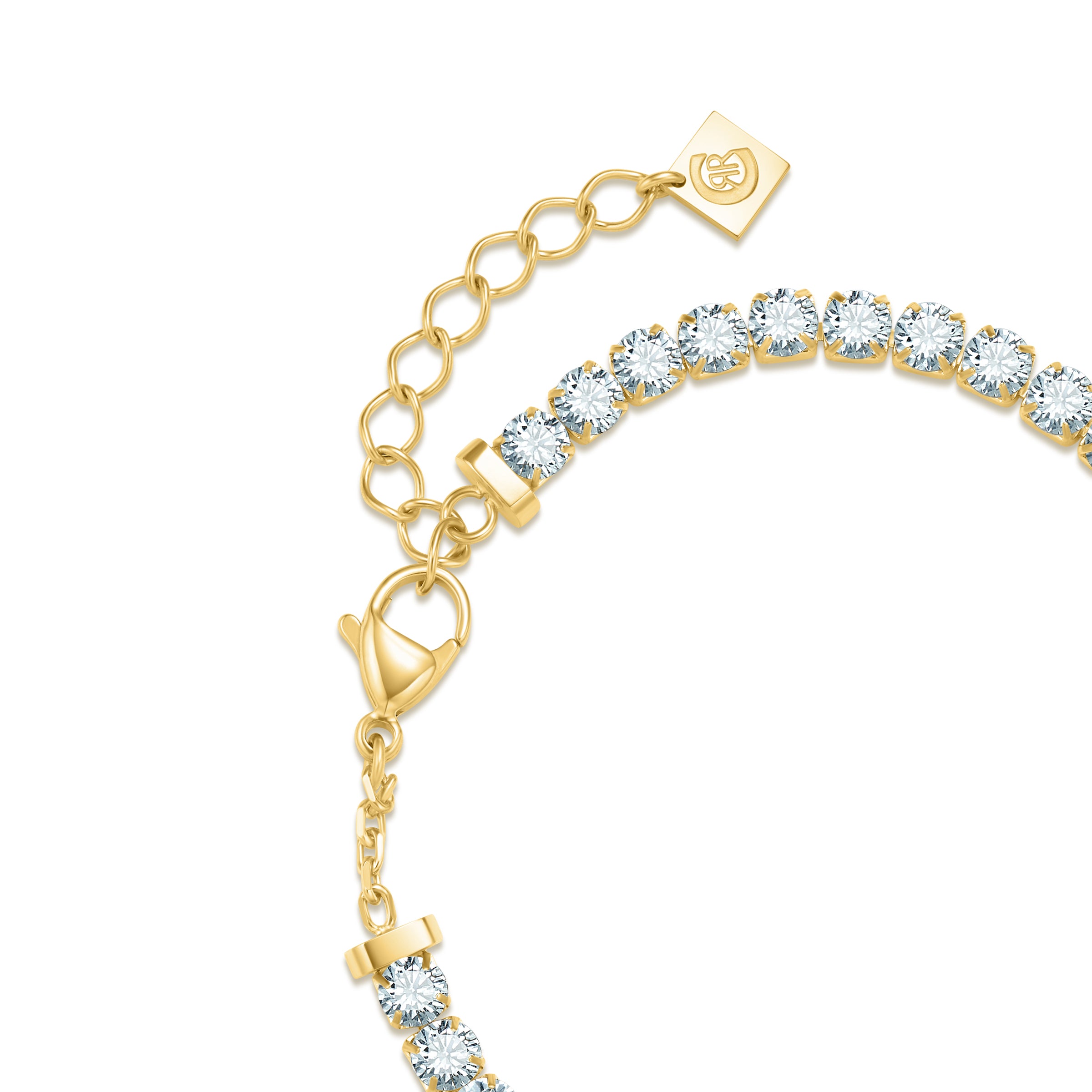 CERRUTI CLAUDIA GP CLEAR TENNIS DOUBLE C LOGO BRACELET