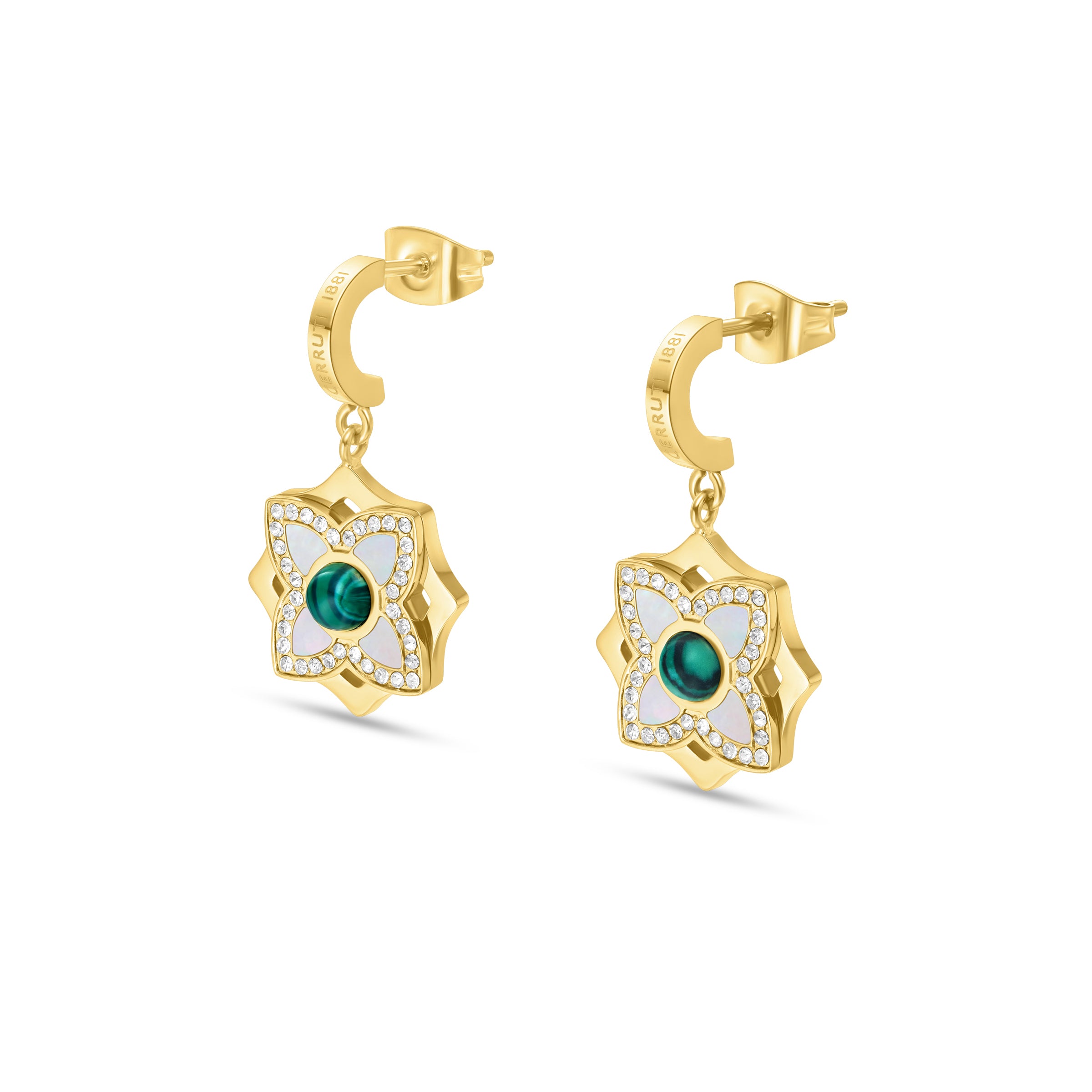 MALACHITE CRYSTALS EARRINGS