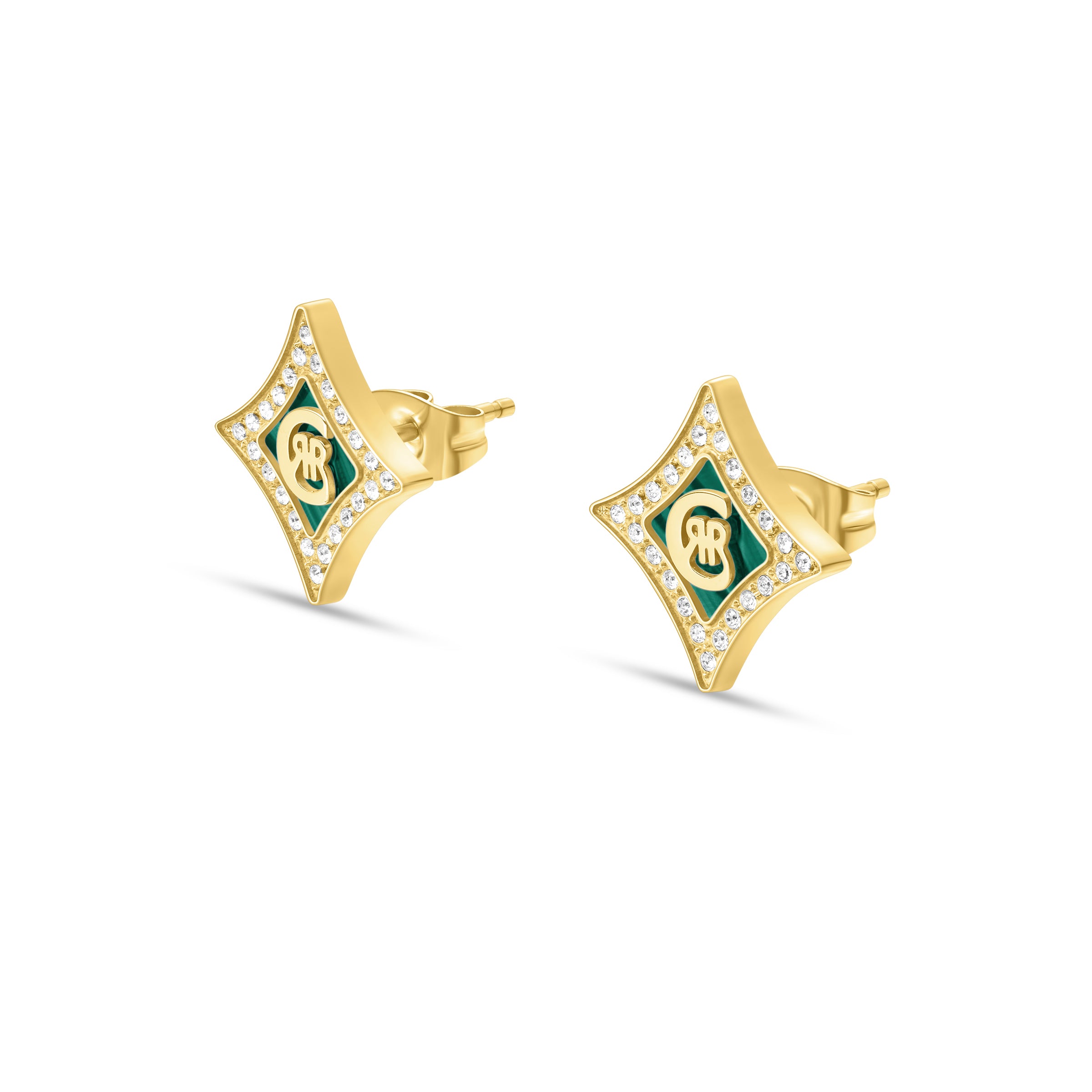 ILVIA GP CRYSTALS WITH MALACHITE EARRING