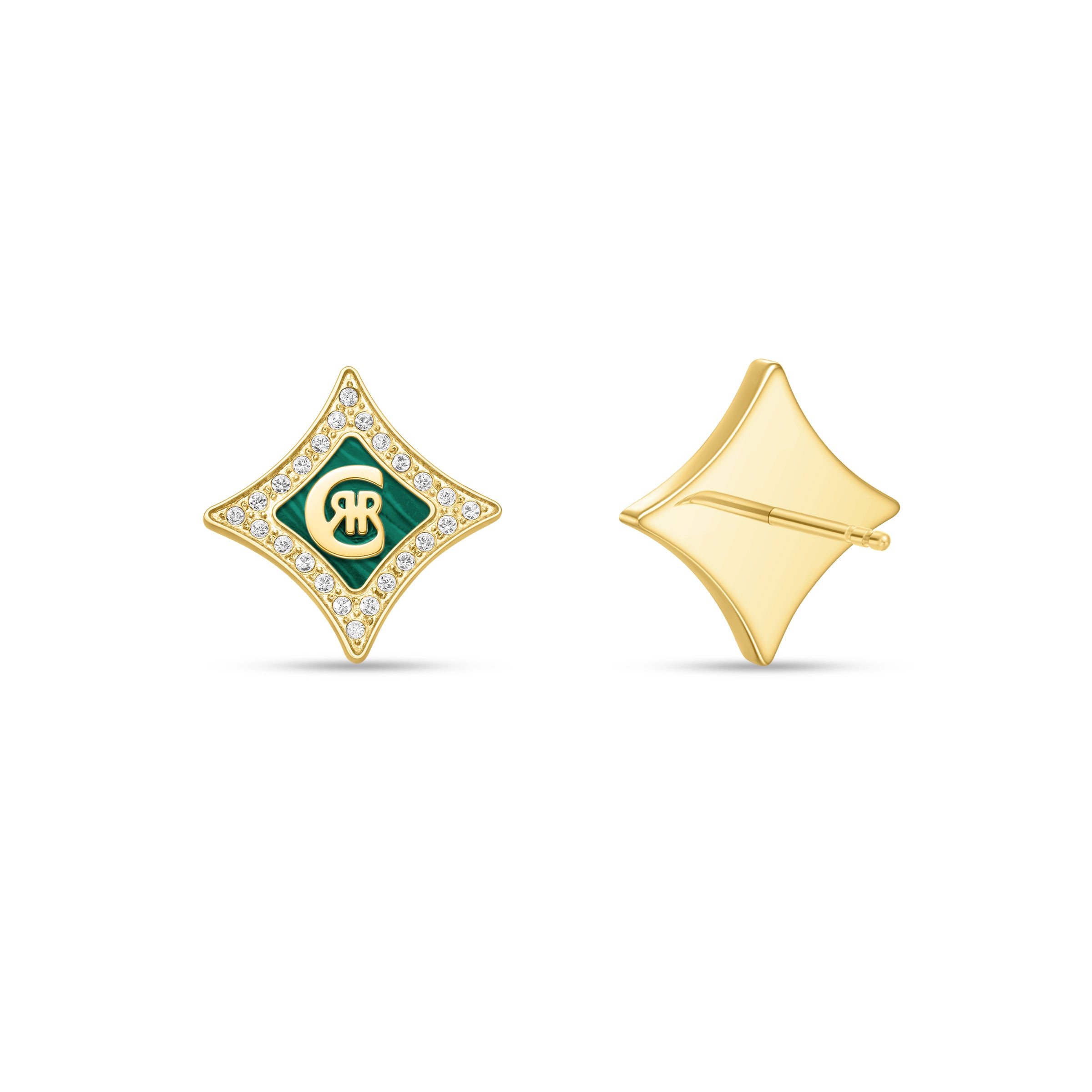 ILVIA GP CRYSTALS WITH MALACHITE EARRING