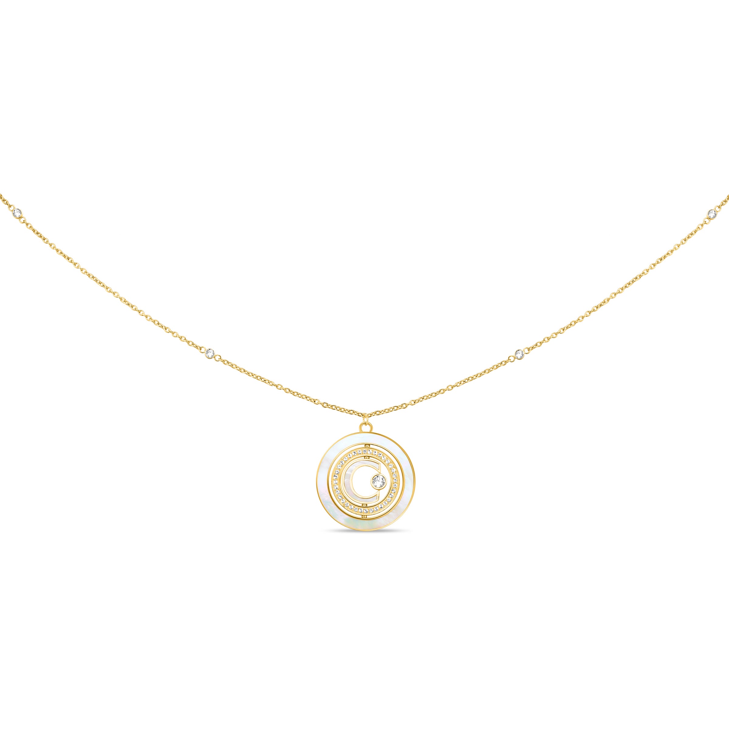 Cerruti 1881 Women MOP Gold MARQUE Necklace