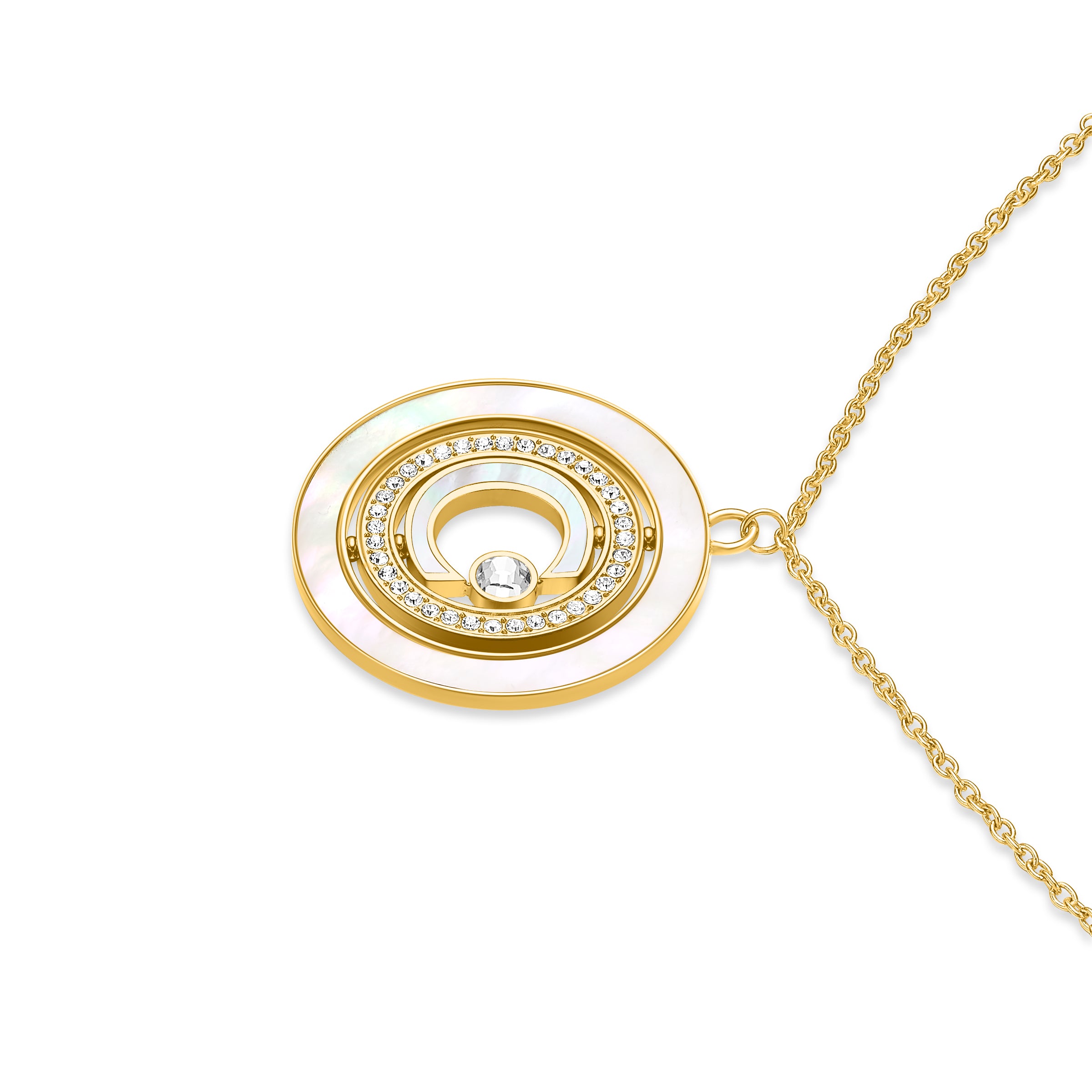Cerruti 1881 Women MOP Gold MARQUE Necklace