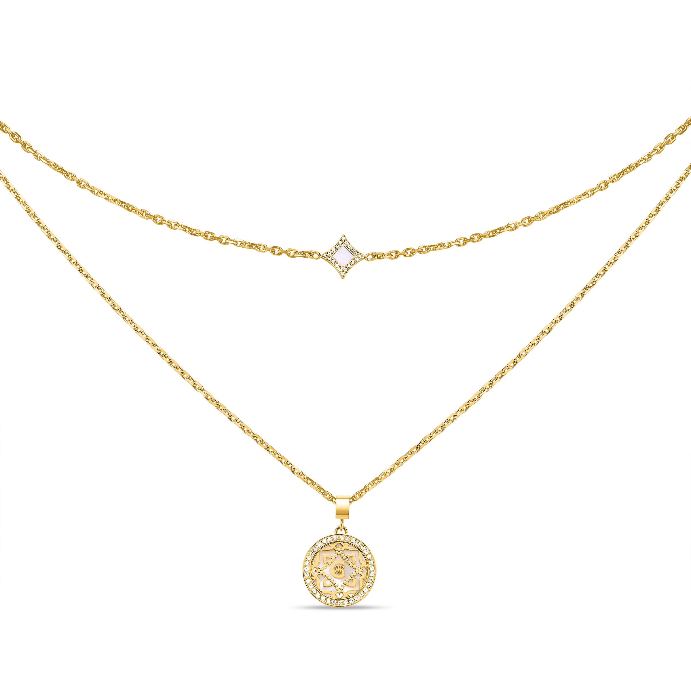 Cerruti 1881 Silvia Dual Charm Necklace - Pari Gallery Qatar