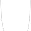 Silver-toned steel chain necklace with small, smooth, spherical beads interspersed along its length.