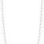 Silver-toned steel necklace with a continuous chain of interconnected heart-shaped links.