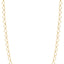 Gold-toned steel necklace featuring a continuous chain of interconnected, polished heart-shaped links.