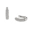 Buckley London Rhodium Cluster Hoop Earrings Silver SS25