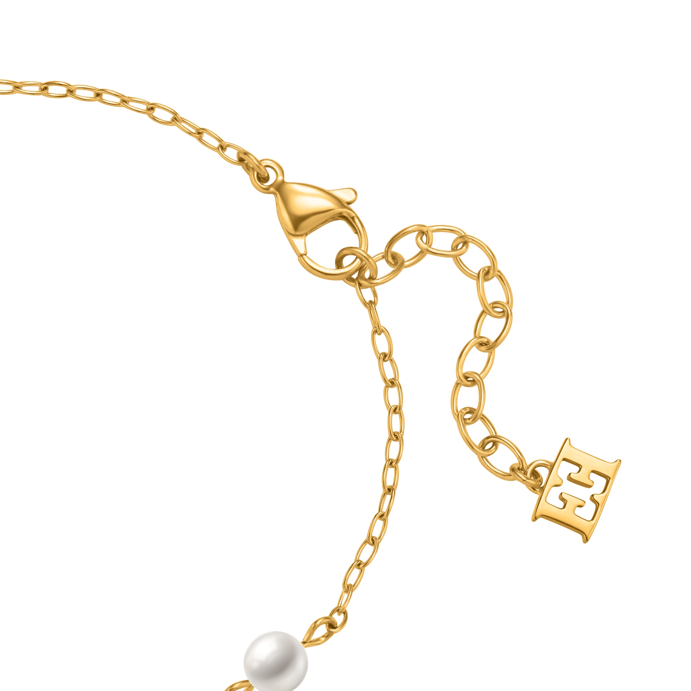 ESCADA CLARA ROUND PEARLS RING CNT LOGO BRACELET