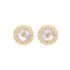 NAOMI ROUND LOGO CUTOUT WITH MOP EARRING