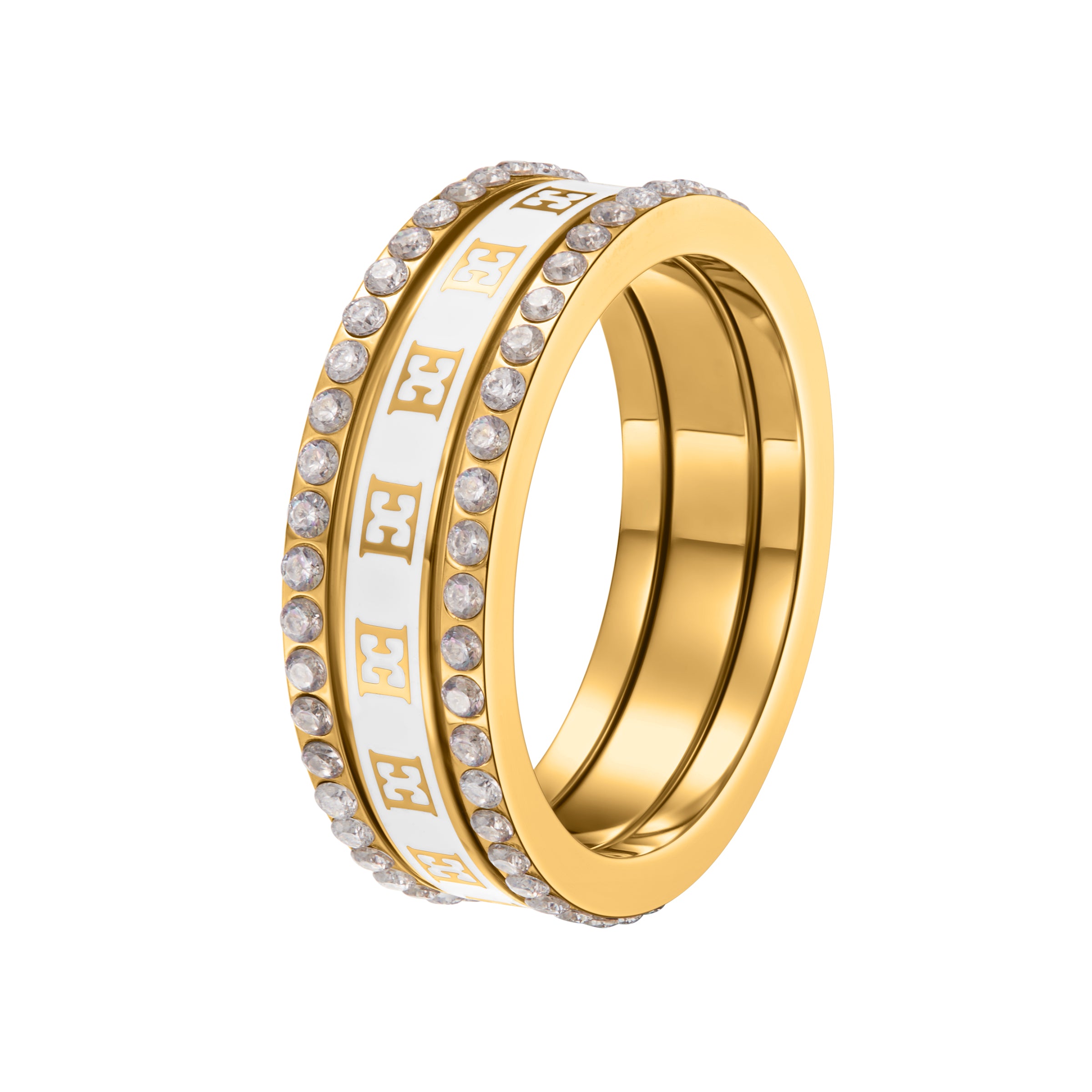 MOP RING WITH ESCADA LOGO 54