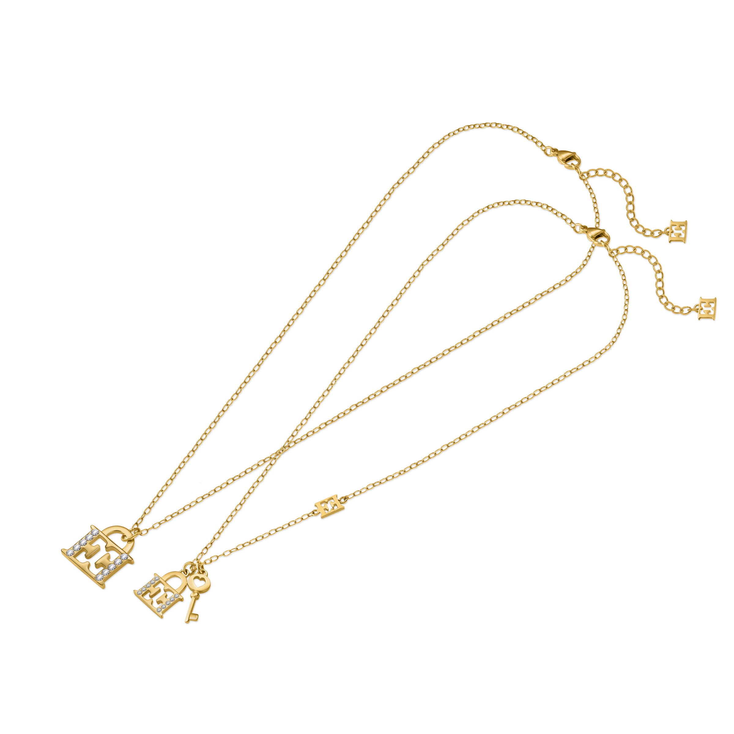ESCADA MINNA LOCK AND KEY MOTIF MOM & ME NECKLACE