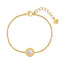 Guy Laroche Olivia Gold-Plated Bracelet with Mother of Pearl & Crystals