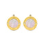 Guy Laroche Olivia Gold-Plated Earrings with Mother of Pearl & Crystals
