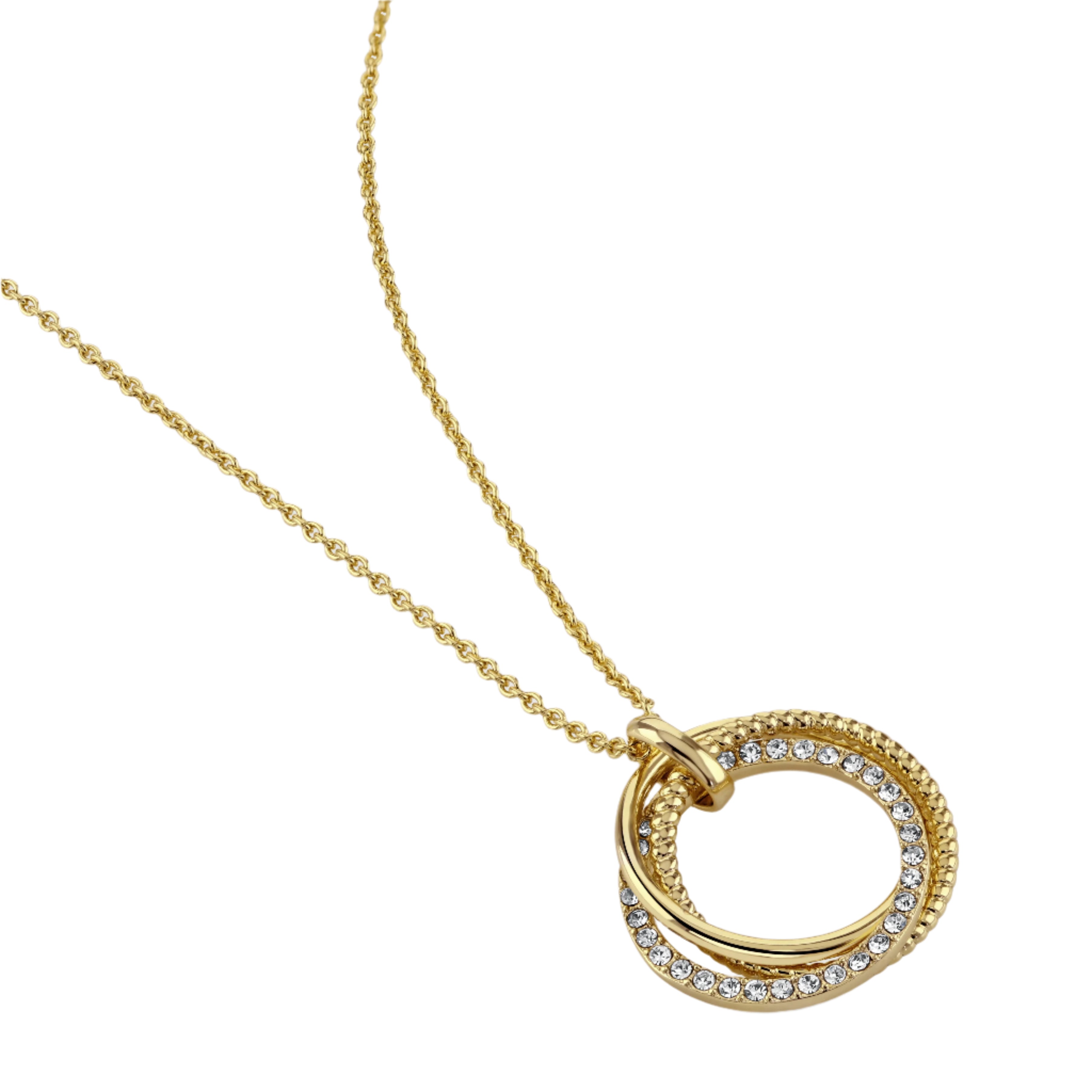 Buckley London Polished Trio Hoop Pendant Imitation 10K Gold Plate
