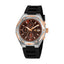 Guy Laroche men's chronograph watch black silicone strap rose gold tone stainless steel case sporty luxury Paris Gallery Qatar Now Online