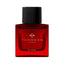 Red Thameen Riviere Extrait de Parfum bottle with a square glass body and a black ribbed cap, featuring gold-toned branding.