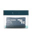 Isntree GIM PDRN Boosting Glow Pad in a clear rectangular tub with a dark teal lid, showing dark grey pads and light blue liq