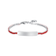 Luca Barra Girl's Tennis Bracelet In Steel with Red Crystals And Plate
