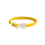 Just Cavalli Bracelet Braided Yellow Leather With Just Cavalli Logo