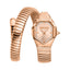 Just Cavalli Women's Rose Gold Snake Watch with Rose Gold Dial and crystal bezel — Available Online Today.