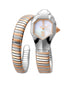 Just Cavalli Women's Silver & Rose Gold Snake Watch with White Mother-of-Pearl Dial — Now Online.