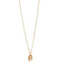 Les Nereides Women's Pink Pallet Slipper Pendant Necklace Gold necklace with a pendant on a white background
