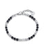Luca Barra men’s steel bracelet featuring black agate stones, modern and stylish design, available at Paris Gallery Qatar