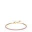 Luca Barra women's gold steel tennis bracelet with pink zirconia stones – Shop Now Online