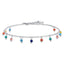 Luca Barra women’s steel anklet with multicolored stones – Shop the Latest Online