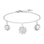 Luca Barra women’s steel bracelet with silver sun charms, symbolic sun design jewelry, Order Online Today