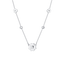 Luca Barra women’s steel necklace with four-leaf clover and white zircon, Available for Online Purchase