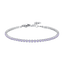 Luca Barra women’s steel tennis bracelet with purple zirconia stones, Available Online