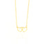Maison Gioielli Firenze women's gold-plated sterling silver necklace with interlocking double heart pendant