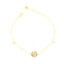 Maison Gioielli Firenze women's gold-plated sterling silver bracelet with zircon floral centerpiece