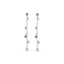 Luca Barra Ladies Earrings In Steel With Pink Crystals